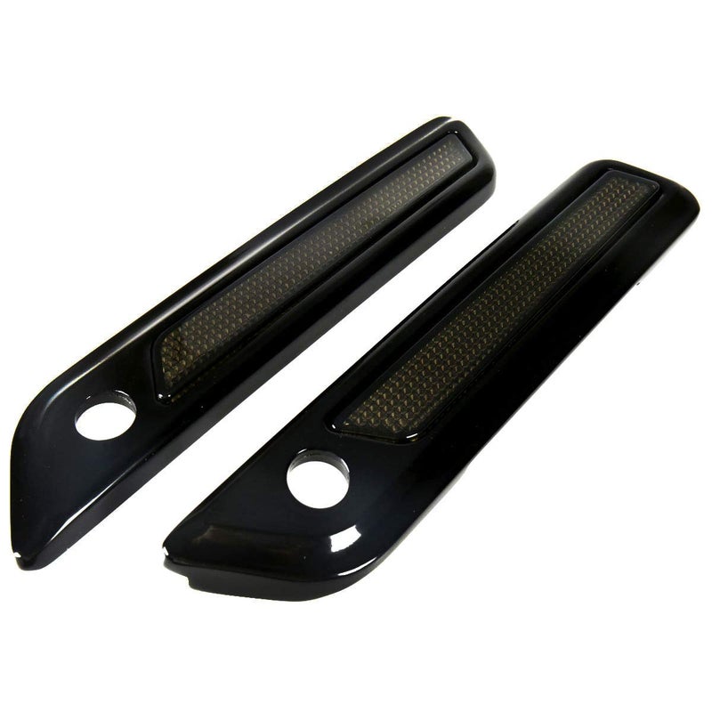 Rudyness Black Saddlebag Outer Lid Hinge Latch Covers For Harley Touring Electra Road Street Glide 2014-2023 (Black Smoke) - Image 2